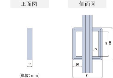 正面図 側面図