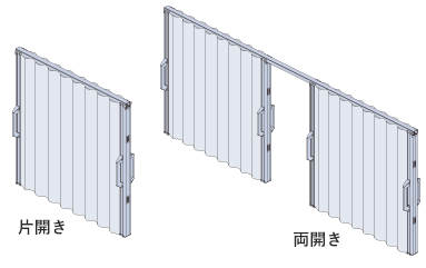 片開き 両開き