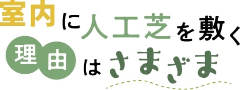 室内に人工芝を敷く理由はさまざま