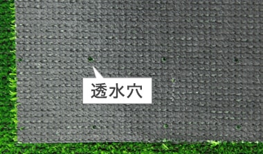 耐水SBRコーティング+透水穴