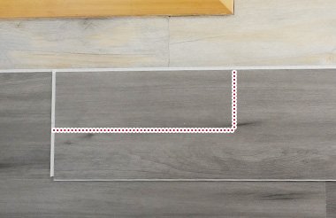 出隅に合わせたカット線が引ける