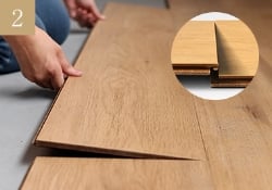 短辺のサネをぴったり合わせる