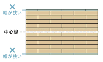 両端に敷く床材の幅が狭すぎる場合