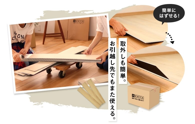 取外しも簡単。お引っ越し先でもまた使える。