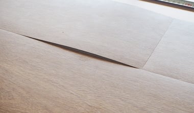 1220mmに対し、0.5～1.0mmの圧縮を行った直後