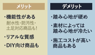 床タイルのメリット・デメリット