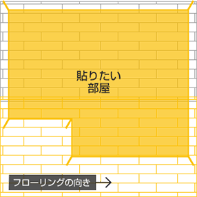 部屋の長手方向に敷く場合