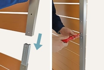 ネジ固定する