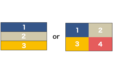 1/3ずつ又は1/4ずつボンドを塗る