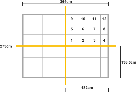 フロアタイルが48枚必要です