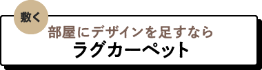 部屋にデザインを足すならラグカーペット