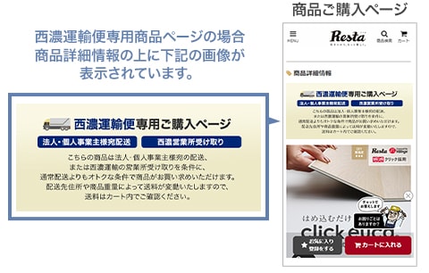 商品詳細情報の上に画像が表示されています。