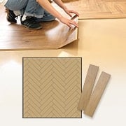 ヘリンボーンフローリングの必要数量と割り付けの自動計算
