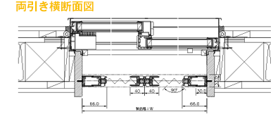 両引き横断面図