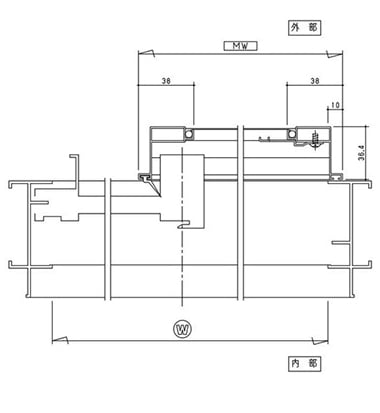 ハコ型網戸 図2