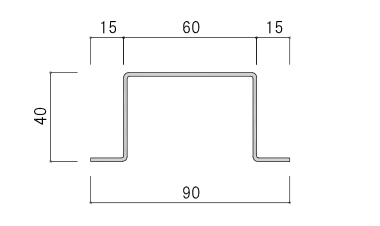 鋼製根太（40×60×90×ｔ1.6）