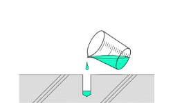 コニシエポキシ樹脂接着剤を穴に注入