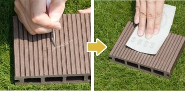 デッキ面のキズや汚れは除去できる?