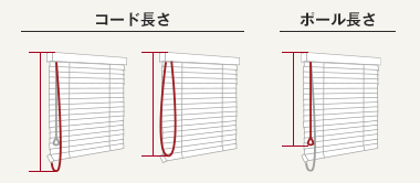 ブラインドの操作コード ポールの長さ Resta