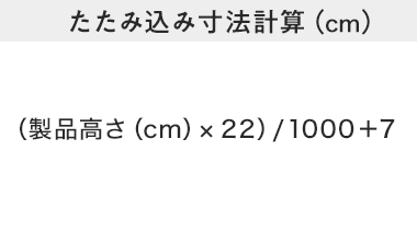 たたみ込み寸法計算（cm）