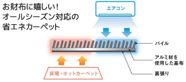 お財布に嬉しい！オールシーズン対応の省エネカーペット