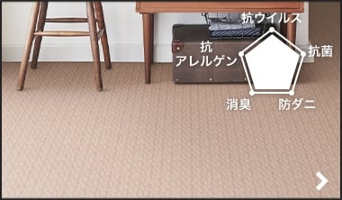 5つの機能をもった複合機能カーペット