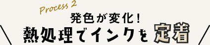 process2 発色が変化！熱処理でインクを定着