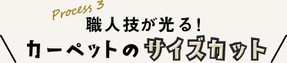 process3 職人技が光る！カーペットのサイズカット