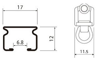 レール断面図・ランナー寸法図