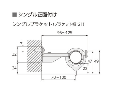 シングル正面付け