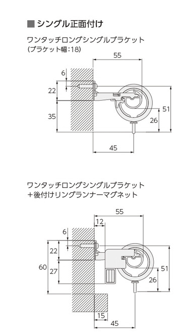 シングル正面付け