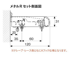 メタルRセット側面図