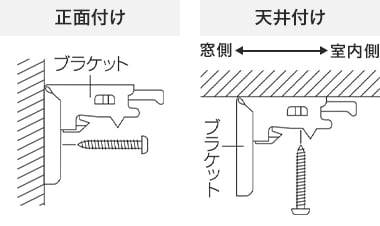 印の位置にブラケットを取り付ける