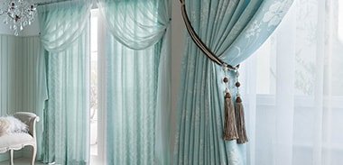 豪華なジャガード織りのカーテン