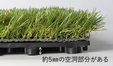 約5㎜の空洞部分がある