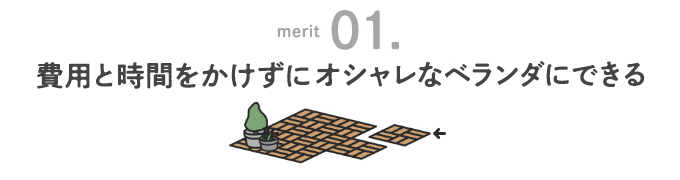 費用と時間をかけずにおしゃれなベランダにできる