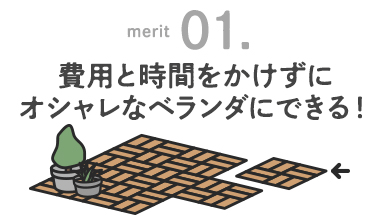 費用と時間をかけずにオシャレなベランダにできる