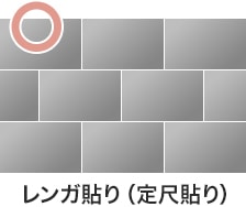 レンガ貼り（定尺貼り）