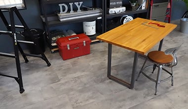 クリックeuca コンクリ柄をスタジオの床にDIY！