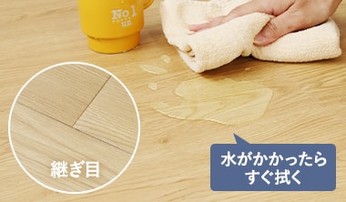 “継ぎ目”から水が染み込むリスク