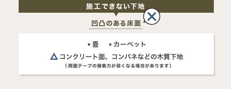 施工できない下地