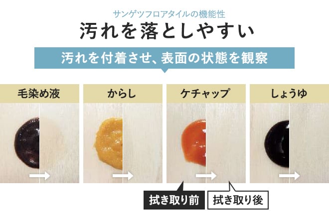 汚れを落としやすい