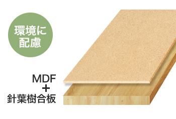 針葉樹合板+MDF