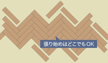 張り始めはどこでもOK