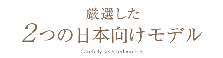 厳選した2つの日本向けモデル