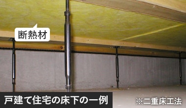 戸建て住宅は床下に外気がある構造