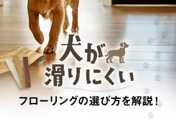 犬が滑りにくいフローリングの選び方