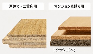 戸建て・二重床用フローリング