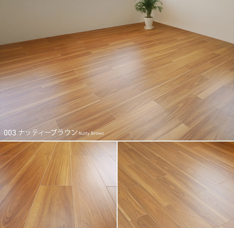 短時間の簡単施工で新築フローリングのような仕上がりに。