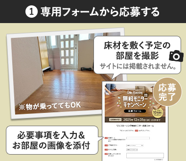 1.専用フォームから応募する